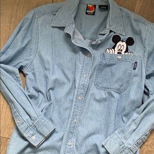 VTG Jerry Leigh Disney Mickey Mouse Denim Shirt